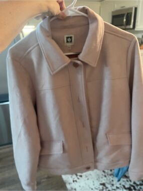 Anne Klein Blush Pink Pea Coat